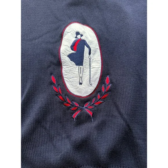 Vtg 90s Large Sweater Embroidered Golf Golfer Girl, Y2k Clothing, Preppy Sweater - Picture 4 of 4